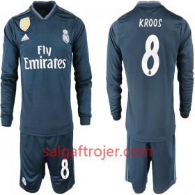 Real Madrid Fodboldtrøjer KROOS 8 Børn Udebanesæt 2018/19 Langærmet